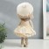 Interior doll "Baby in beret, in a beige outfit, with a flower" 36.5x13x17 cm