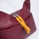 Bag-bag, lightning department, 3 outer pockets, long belt, burgundy/yellow color