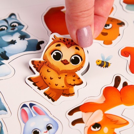 Magnetic game "Forest animals"-5