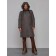 Coat insulated winter female, size 48, dark gray color