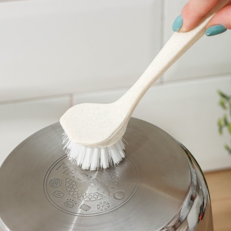 Brush for dishes with a straight handle Malta, 5 × 5 × 23 cm, beige color-6