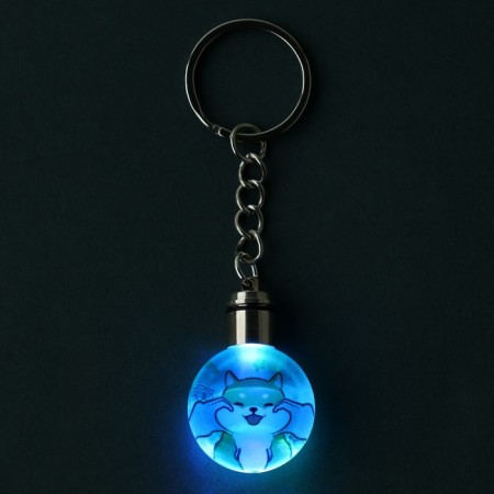 Keychain for keys with a flashlight "Siba-Inu", 4 x 2 cm-4