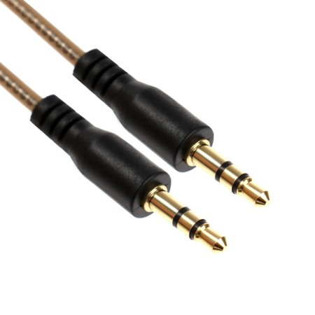 Audio Luazon, Jack 3.5 mm (M) -Jack 3.5 mm (M), transparent braid, 1 m, black-2