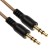 Audio Luazon, Jack 3.5 mm (M) -Jack 3.5 mm (M), transparent braid, 1 m, black