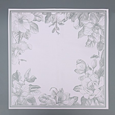Flower film, "Flowers with a border", pink, 57x57 cm-2