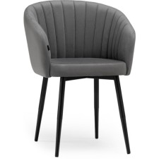 Chair on the metal frame Montshau metal/velor, black/gray 60x53x83 cm