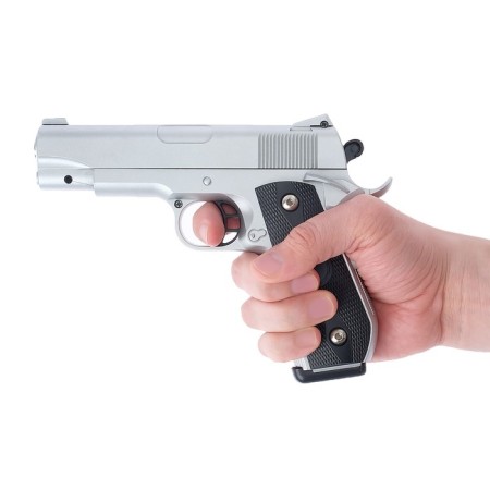 Pneumatic children's “Defense” pistol, metallic-2