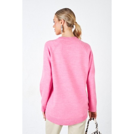 Jumper female elongated Eliseeva Olesya, size 46-48, pink color-1