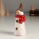 Souvenir Ceramics "Snowman in the cylinder and red scarf" 4.2x4.3x11.5 cm
