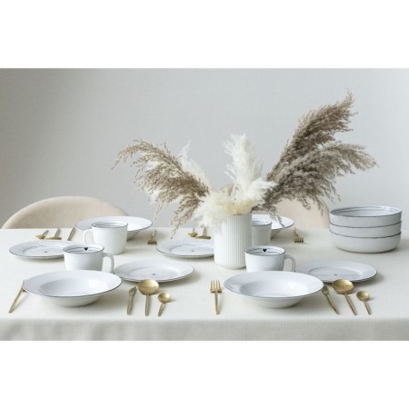 Deep plate of ceramic "with love", 22.4 cm, 300 ml, white color-9