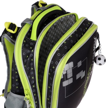 Frame backpack 36 x 29 x 17 cm, Across 192, filling: bag, gray/green ACR22-192-5-13
