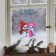 Vinyl sticker on the Winter Friends window, reusable, 20 x 34.5 cm, New Year
