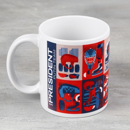 Ceramic mug "Winter sports", 320 ml