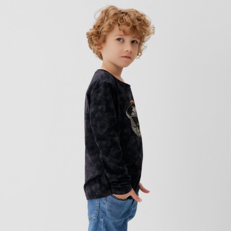 T -shirt with DL. hands. Children's KAFTAN "Trendy" R.34 (122-128), Gray Tai-Dai-2