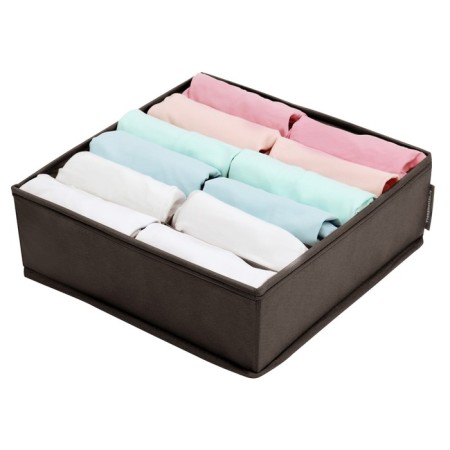 Organizer for linen, 12 cells, brown color