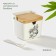Porcelain Bank for bulk products with a spoon "Estet. Vegetables ", 250 ml, white color
