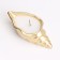 Candle "shell" in a candlestick of gypsum is small, 11.5x5.5x3.5 cm, gold