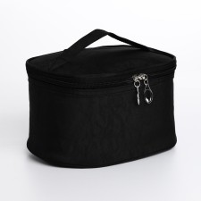 Cosmetic bag with lightning, black color