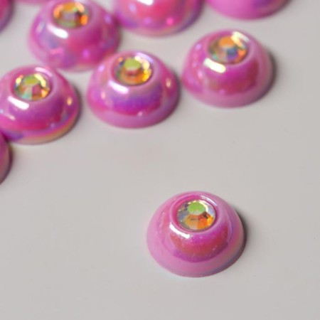 Decor for creativity Plastic "Half -Pesterpoline with Straza Lilac" set 40 pcs 1x1x0.5 cm