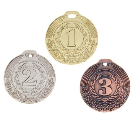 Prize medal 021, D = 4 cm. 1 place. Color is gold. Without a tape-1