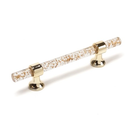 Cappio pk106 bracket handle, m/o 96 mm, d = 12 mm, plastic, color transparent-gold/gold