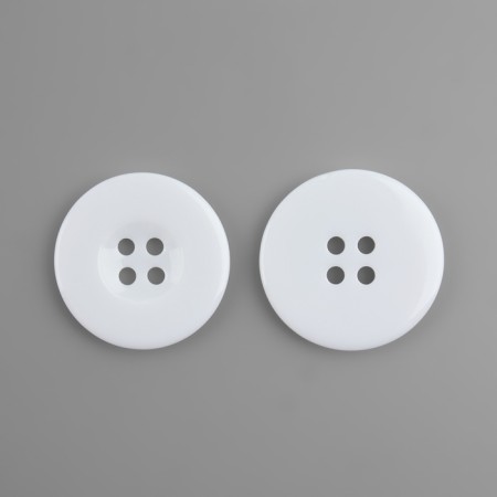 Button 4 punctures, d = 30 mm, white color-2