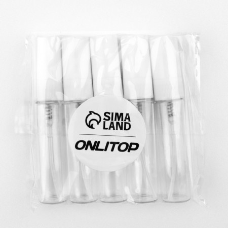 A bottle for storage, with a sprayer, 5 ml, packing - 5 pcs, white color-6