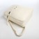 Women's backpack made of artificial leather with lightning, 3 pockets, milk color