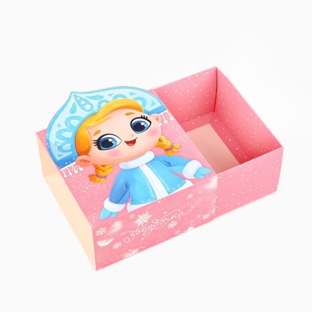 Folding box "Snow Maiden", 15 x 15 x 8 cm, new year-4