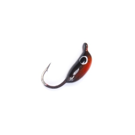 Mormyshka tungsten "banana" Riga painted with a hole, weight 3.1 g, 050/375