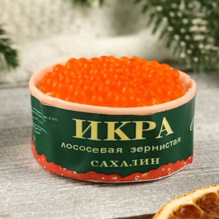 Новогоднее фигурное мыло "Баночка икры" 85гр