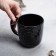 Ceramic "Ornament" mug, 450 ml, black color