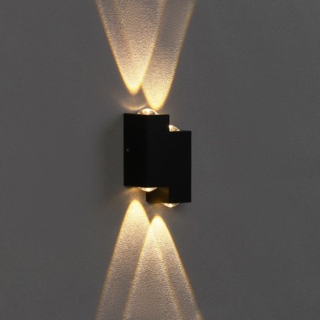 Facade lamp "Ray", FSD-010, 4 W, 3000K, 2 rays, IP65, 220 V, metal, black-2
