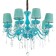 Chandelier "Maria" 8he14 25W azure 72x72x60-90 cm Bayerlux