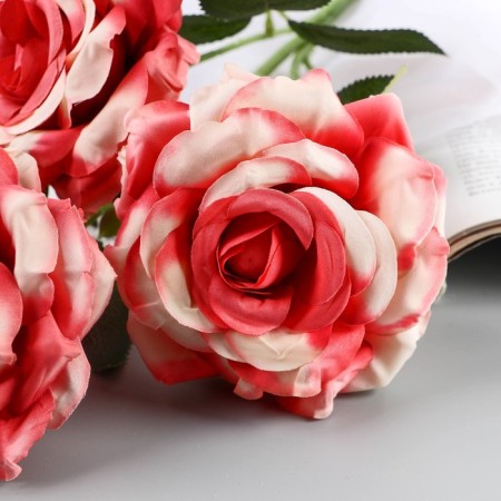 Artificial flowers "Paloma Rose" D-8 cm 53 cm, pink-1