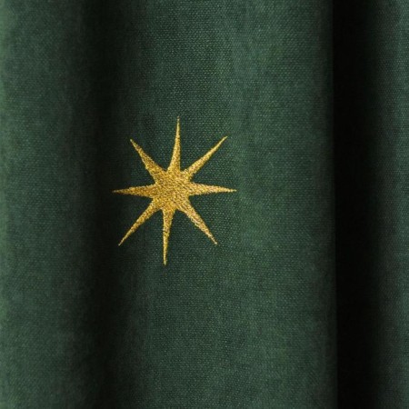 Set of curtains "Belli", size 2x145x270 cm, emerald color-2