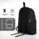 Young backpack from textiles on lightning, 4 pockets, black color