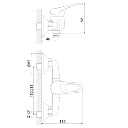 Shower mixer Rossinka b35-41-1