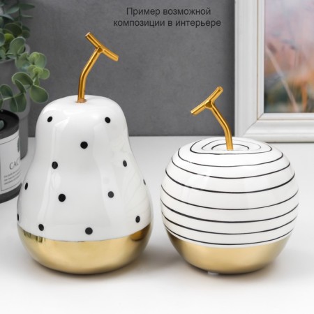 Souvenir ceramics "pear in peas" with gold 20x12x12 cm-4