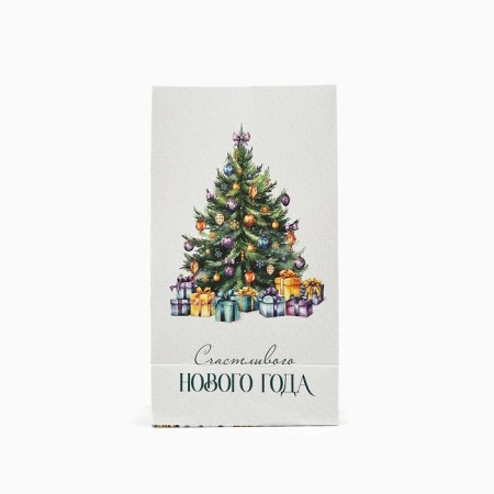 A package without the handles of "Happy New Year", Christmas tree 10 x 19.5 x 7 cm, New Year-3