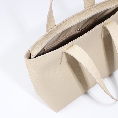 Female bag Textura, chover, large size, beige color-4