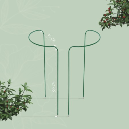 Builder, d = 50 cm, h = 90 cm, leg d = 0.3 cm, metal, set 2 pcs., Green-1