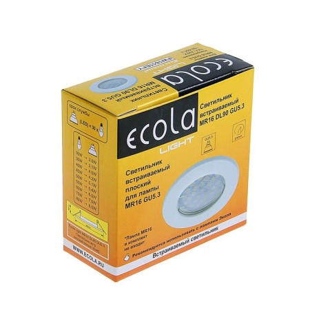 Introduced lamp Ecola, Gu5.3. DL90, MR16, 30x80 mm, flat, white-3