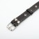 The collar combined dimensionless, leather/tarpaulin, 65 x 3.5 cm, Osh 31-61 cm, black