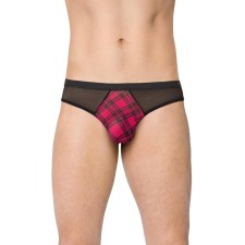 Трусы мужские SoftLine Collection, с клетчатой вставкой, размер M/L, цвет чёрный