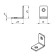 Corner Furniture Tundra Krep, 25x25x15x2 mm, zinc, in packaging 1 pc.
