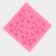 Mold "Four Snowflakes", silicone, 8.5 × 8.5 cm, pink color