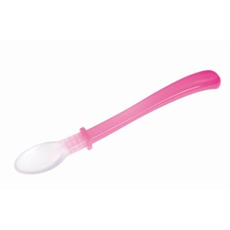 A baby spoon for feeding is soft, from 4 months., Mix color-1