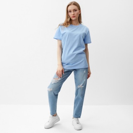 T -shirt female, blue color, size 48-1