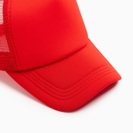 Baseball cap with minaku grid, red color, size 56-58-5
